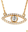 14KY 0.25CTW DIAMOND EVIL EYE NECKLACE