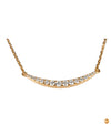 14KY 0.25CTW DIAMOND CURVED BAR NECKLACE