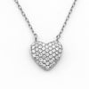 14KW 0.20CTW DIAMOND DOME HEART NECKLACE