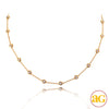 14KY 1.35CTW DIAMOND 17 STONE NECKLACE