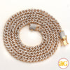 10KY 4.65CTW DIAMOND SQUARE LINK MIAMI CUBAN CHAIN