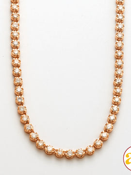 10KR 8.35CTW DIAMOND BUTTERCUP TENNIS NECKLACE