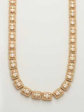 14KY 23.00CTW BAGUETTE NECKLACE