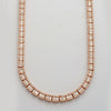 14KR 25.00CTW BAGUETTE NECKLACE 22&quot;