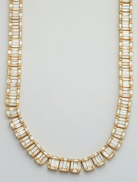 14KY 46.00CTW BAGUETTE NECKLACE