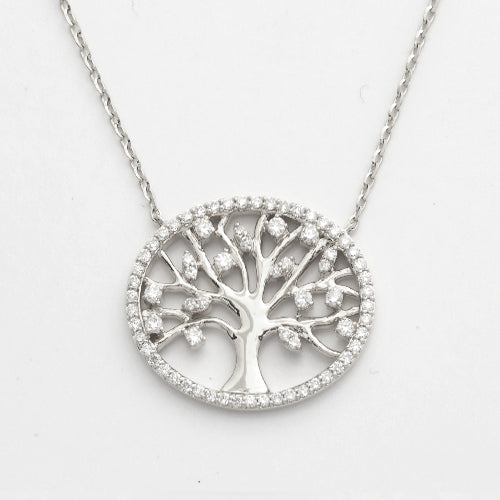 14KW 0.50CTW DIAMOND NECKLACE - &apos;TREE OF LIFE&apos;