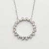 14KW 0.40CTW DIAMOND NECKLACE - OPEN CIRCLE