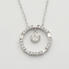 14KW 0.55CTW BAGUETTE DIAMOND NECKLACE - CIRCLE