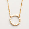 14KY 0.20CTW BAGUETTE DIAMOND NECKLACE - CIRCLE