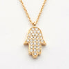 14KY 0.25CTW DIAMOND - HAMSA NECKLACE