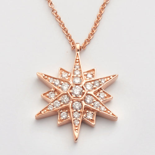 14KR 0.25CTW DIAMOND - STAR NECKLACE