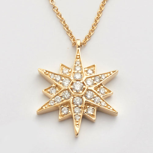 14KY 0.25CTW DIAMOND - STAR NECKLACE