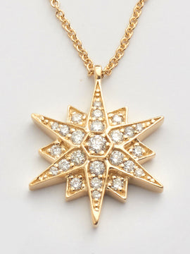 14KY 0.25CTW DIAMOND - STAR NECKLACE