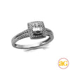 14KW 0.35CTW BAGUETTE DIAMOND BRIDAL RING WITH SQU