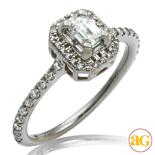 14KW 0.75CTW BAGUETTE DIAMOND BRIDAL RING