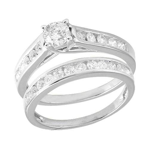 14KW 1.00CTW DIAMOND BRIDAL SET [0.26CT CTR]