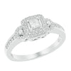 14KW 0.50CTW DIAMOND FANCY RING [0.20CT CTR]