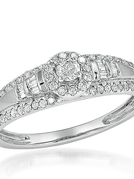 10KW 0.37CTW DIAMOND PROMISE RING