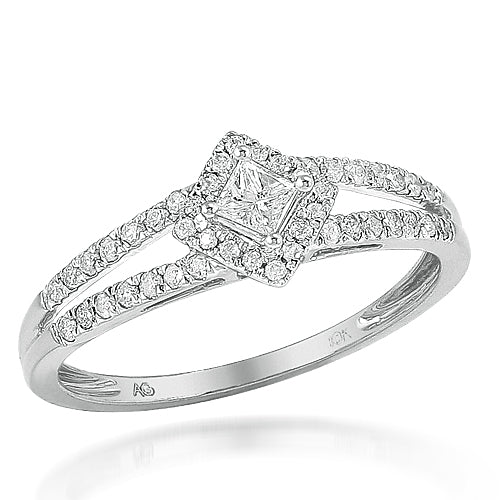 10KW 0.35CTW DIAMOND PROMISE RING