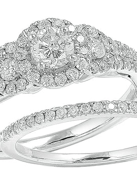 14KW 1.00CTW DIAMOND BRIDAL SET [0.33CT CTR]