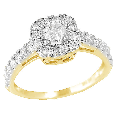 14KY 1.00CTW DIAMOND FANCY RING