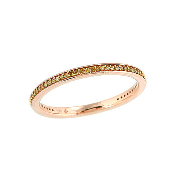 10KR 0.15CTW YELLOW DIA STACKABLE RING