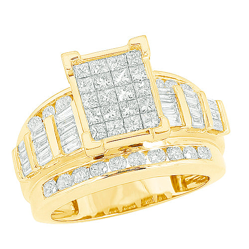 14KY 2.00CTW PC DIAMOND CINDERELLA RING