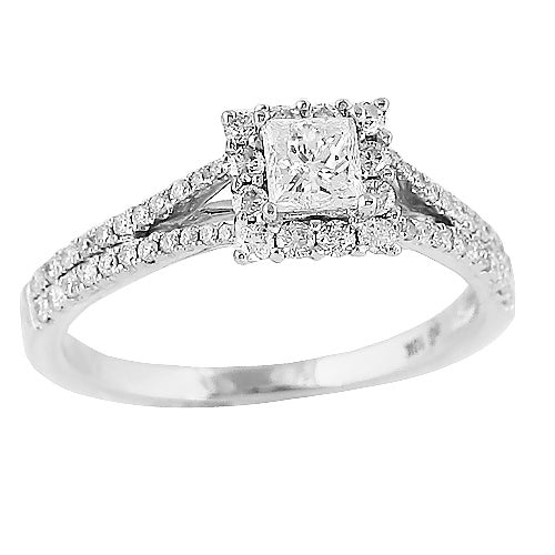 14KW 1.00CTW DIAMOND RING [0.40CT CTR]