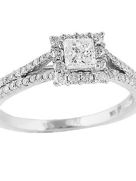 14KW 1.00CTW DIAMOND RING [0.40CT CTR]