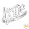 14KW 0.35CTW DIAMOND &apos;LOVE&apos; RING