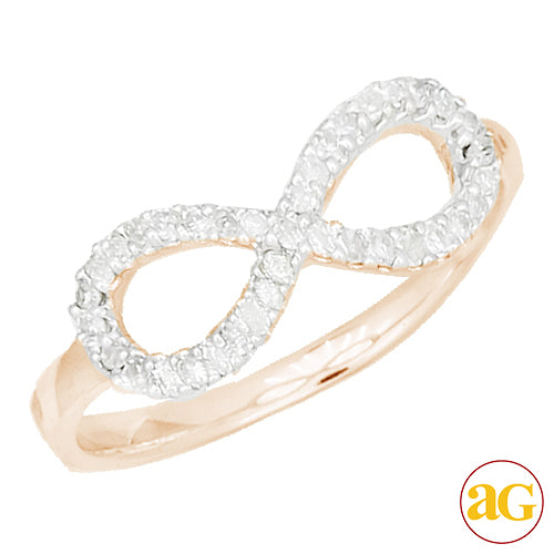 14KR 0.20CTW DIAMOND INFINITY RING