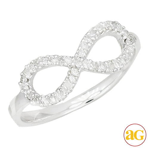 14KW 0.20CTW DIAMOND INFINITY RING