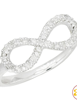 14KW 0.20CTW DIAMOND INFINITY RING