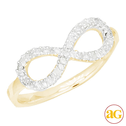 14KY 0.20CTW DIAMOND INFINITY RING