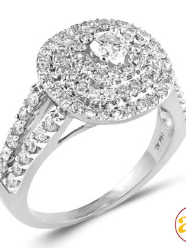 14KW 1.50CTW DIAMOND FANCY RING [0.25CT CTR]