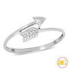 14KW 0.10CTW DIAMOND ARROW RING