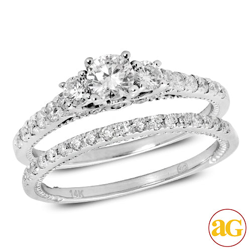 14KW 1.10CTW DIAMOND BRIDAL SET [0.34CT CTR]