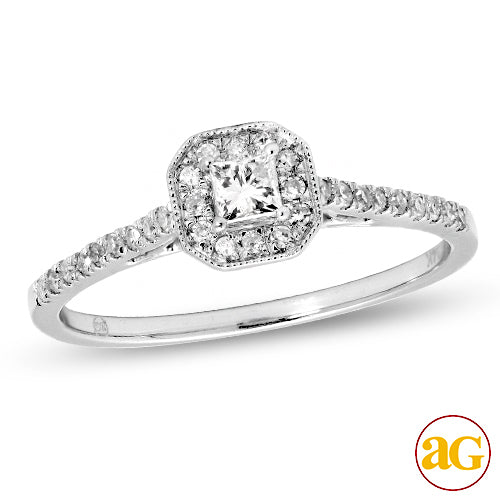 14KW 0.35CTW DIAMOND RING [0.15CT PC CTR]