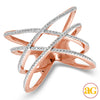 14KR 0.25CTW DIAMOND DESIGNER DOUBLE X-RING