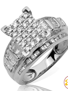 10KW 1.00CTW DIAMOND CINDERELLA RING