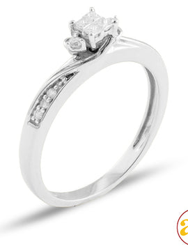 14KW 0.25CTW DIAMOND PROMISE RING