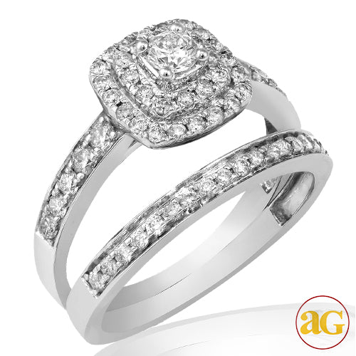 14KW 1.00CTW DIAMOND BRIDAL SET [0.20CT CTR]