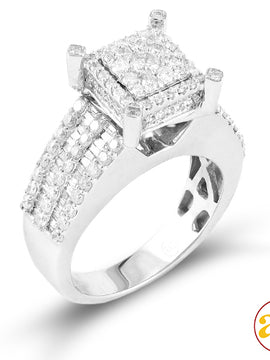 14KW 1.65CTW DIAMOND FANCY RING