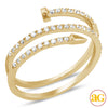 14KY 0.35CTW DIAMOND DESIGNER &quot;NAIL&quot; RING