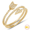 14KY 0.25CTW DIAMOND DESIGNER ARROW RING