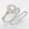 14KW 0.70CTW DIAMOND PEAR SHAPE BRIDAL SET