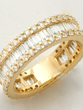 14KY 1.00CTW DIAMOND HALF ETERNITY BAND