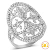 14KW 1.35CTW DIAMOND DESIGNER RING