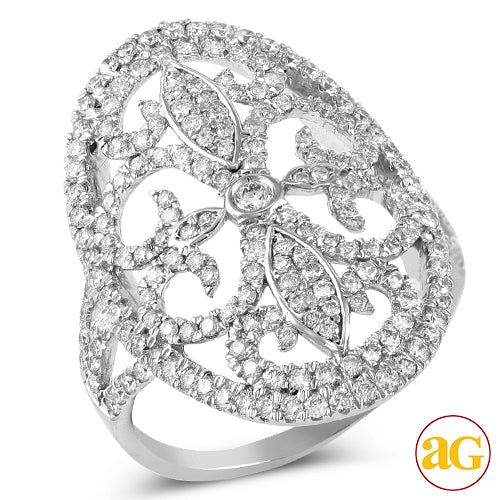 14KW 1.35CTW DIAMOND DESIGNER RING