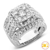 14KW 4.00CTW DIAMOND FLEUR HEAD CLUSTER RING [0.40